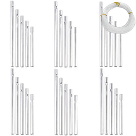 XIXILINRUIYUN wind chime tubes pack in silver ready for outdoor decor and crafting