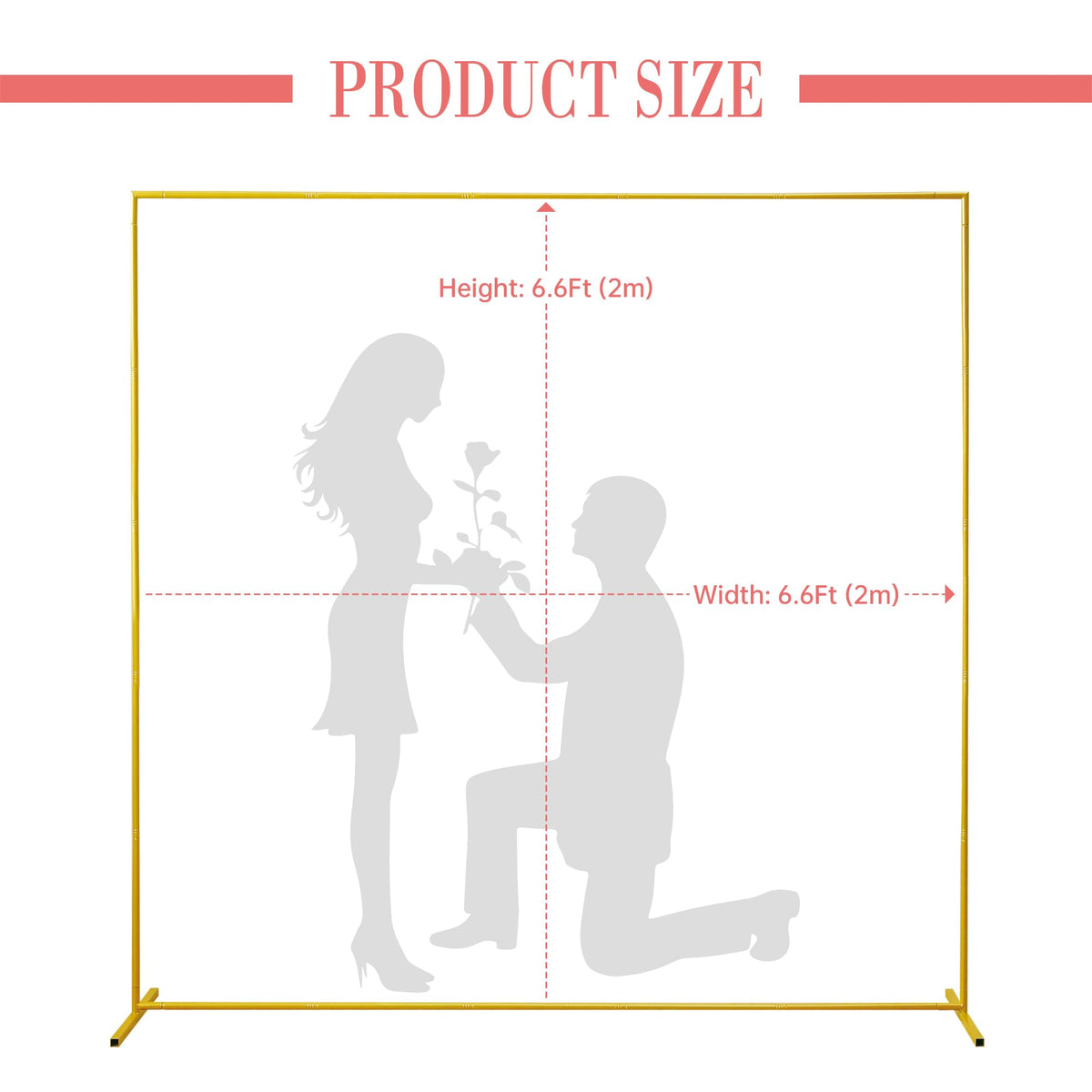 Xizlapu balloon arch frame in gold ideal for photo booth setups.