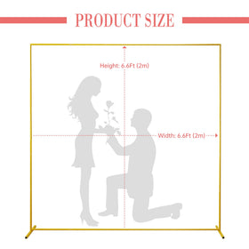 Xizlapu balloon arch frame in gold ideal for photo booth setups.