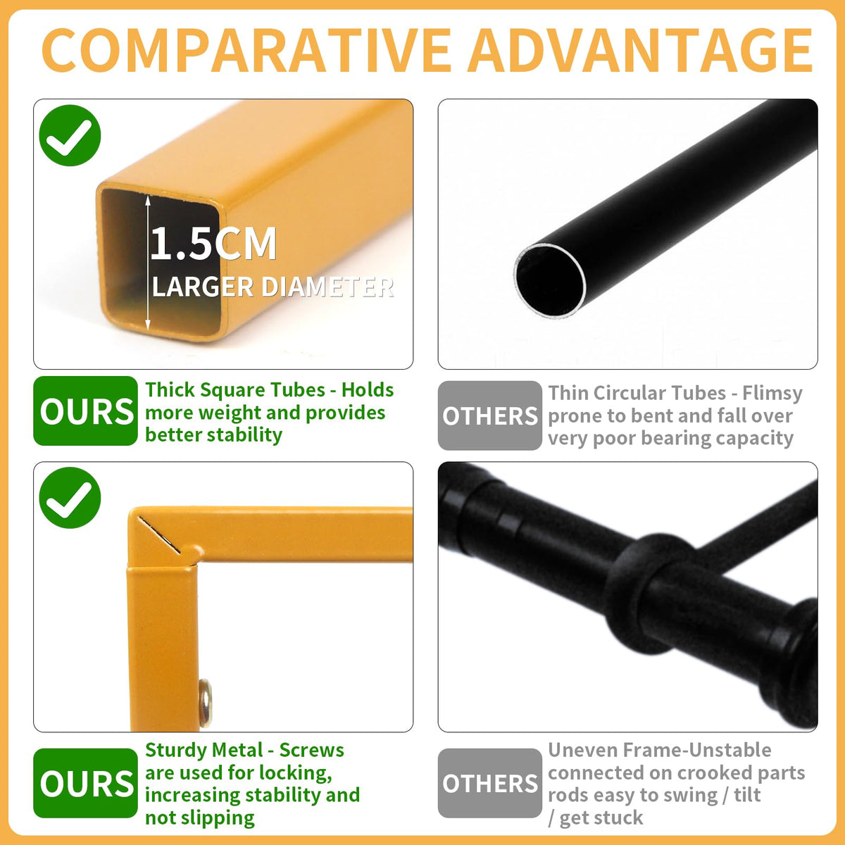 XJar gold table arch clamps secure sturdy tabletop decorations