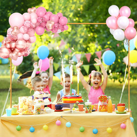 XJar gold stand complements weddings, parties, and seasonal decor
