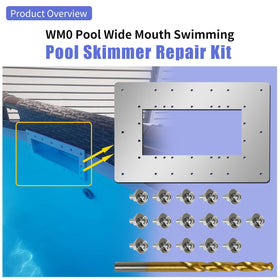 XJJ 304 stainless steel pool skimmer wall plate for lasting corrosion resistance.