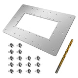 XJJ Wide Mouth Pool Skimmer Repair Kit — 304 Stainless Steel Plate, 18.75"W x 12.25"H | Compatible with Hayward, Swimline, JED, Pacfab