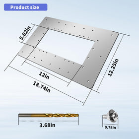 XJJ wide-mouth skimmer wall repair kit plate with easy installation.