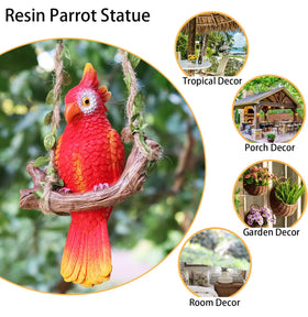 XKFLAUHM outdoor bird decor statue adds color to garden spaces.