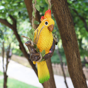 XKFLAUHM tropical parrot décor enhances home, garden, or tiki night atmosphere.