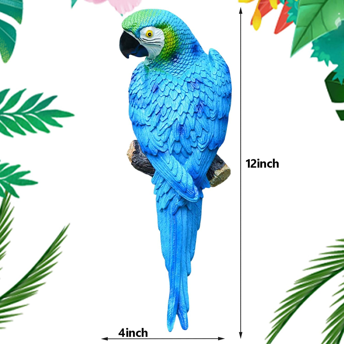 XKFLAUHM tropical parrot figurine complements garden or yard landscaping