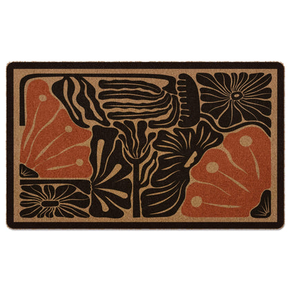 XLDLIOO Boho floral doormat front door pattern; adds curb appeal while trapping dirt.