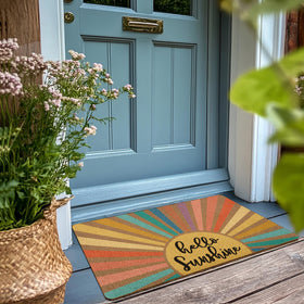 XLDLIOO Boho Sunshine doormat exterior-ready with durable texture.