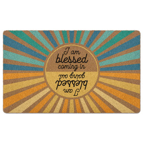XLDLIOO Christian Easter Sunshine Door Mat front view welcomes guests and protects floors.