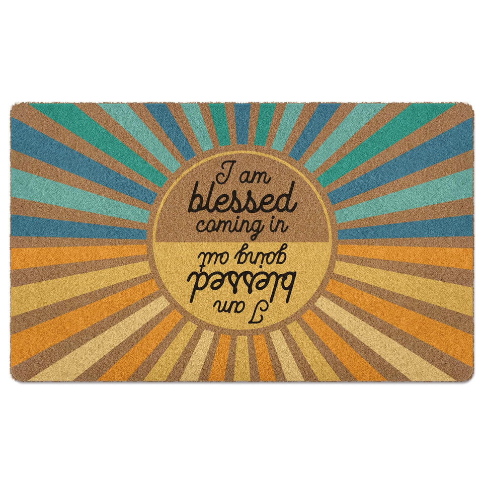 XLDLIOO Christian Easter Sunshine Door Mat front view welcomes guests and protects floors.