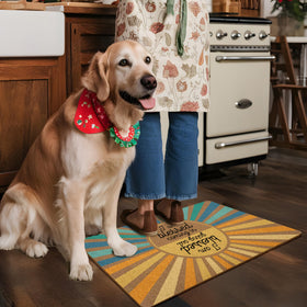XLDLIOO Christian Easter Sunshine Door Mat outdoors in patio setting for weather-ready entry.