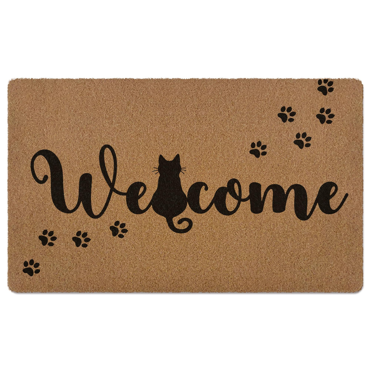 XLDLIOO cat paws doormat front view traps dirt while welcoming guests.