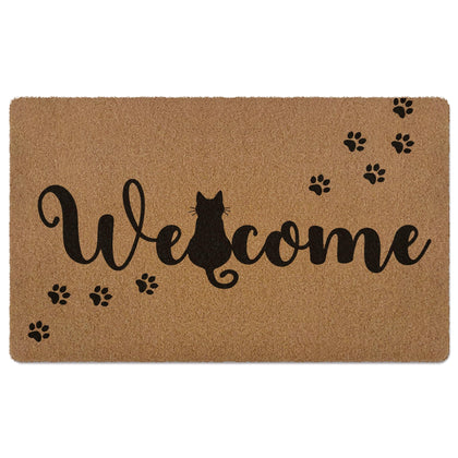 XLDLIOO cat paws doormat front view traps dirt while welcoming guests.