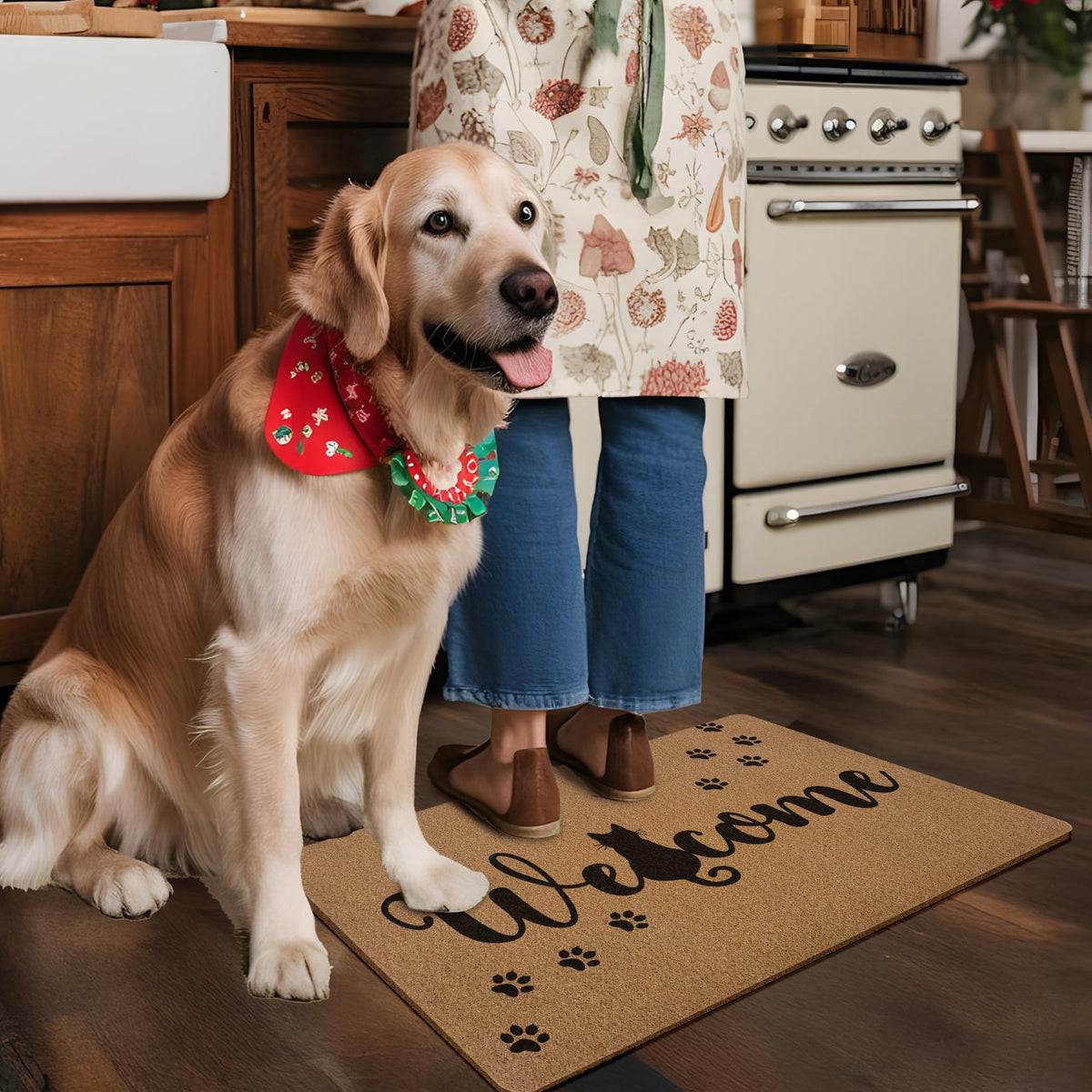 XLDLIOO outdoor indoor mat for entrances blends style with durability.