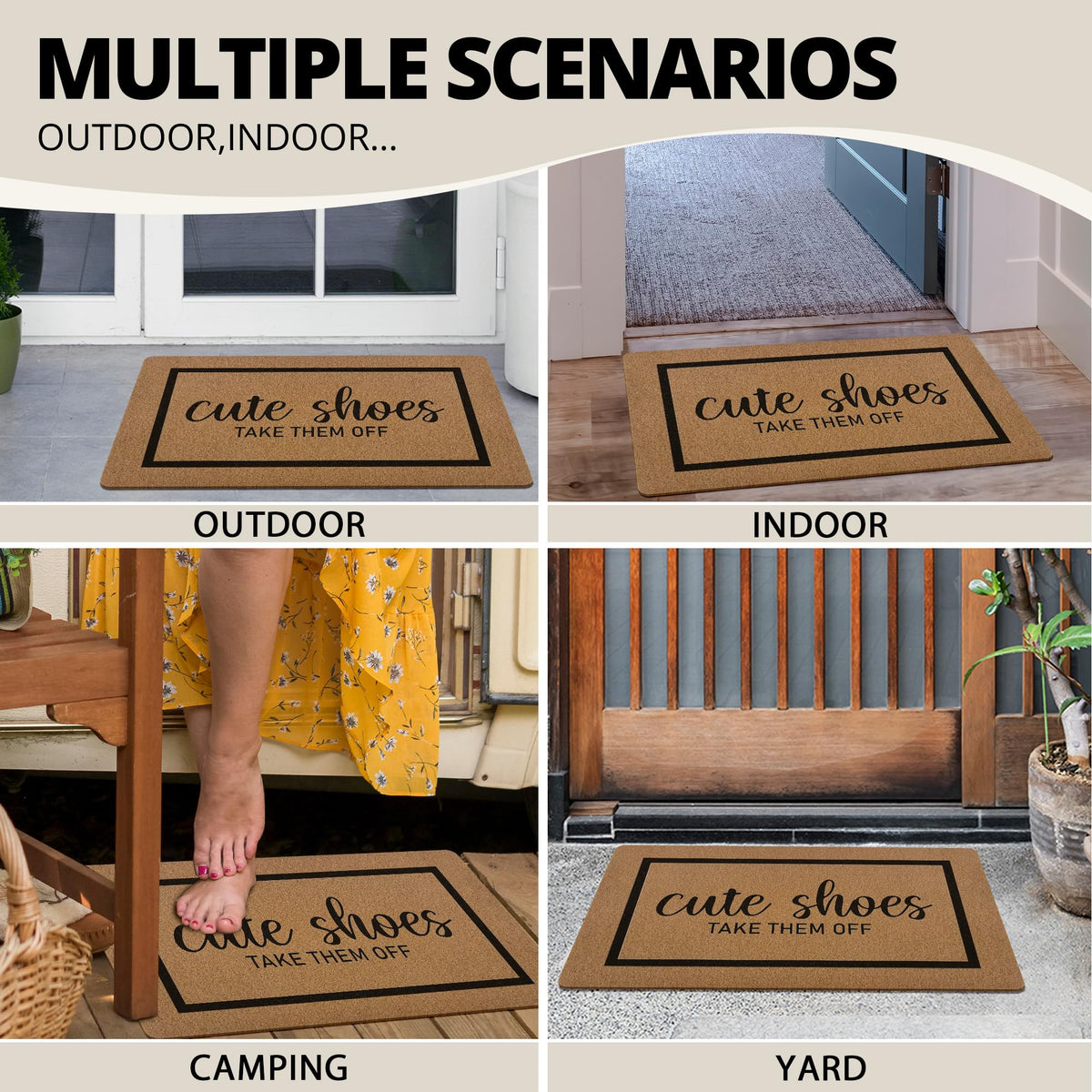 XLDLIOO Rustic-pattern cocó coir illusion adds visual appeal to any doorway.