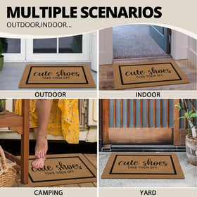 XLDLIOO Rustic-pattern cocó coir illusion adds visual appeal to any doorway.