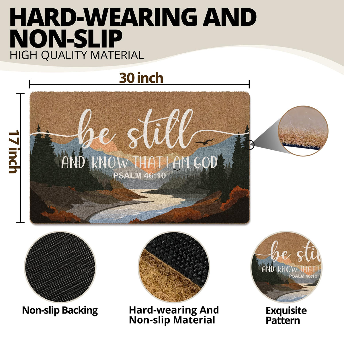 XLDLIOO weather-resistant doormat withstands seasonal outdoor use.