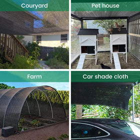 Xlimin dog kennel shade cover providing cooler shelter and UV protection.