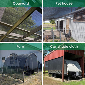 Xlimin shade cloth supports pet spaces and plant covers with shielding.