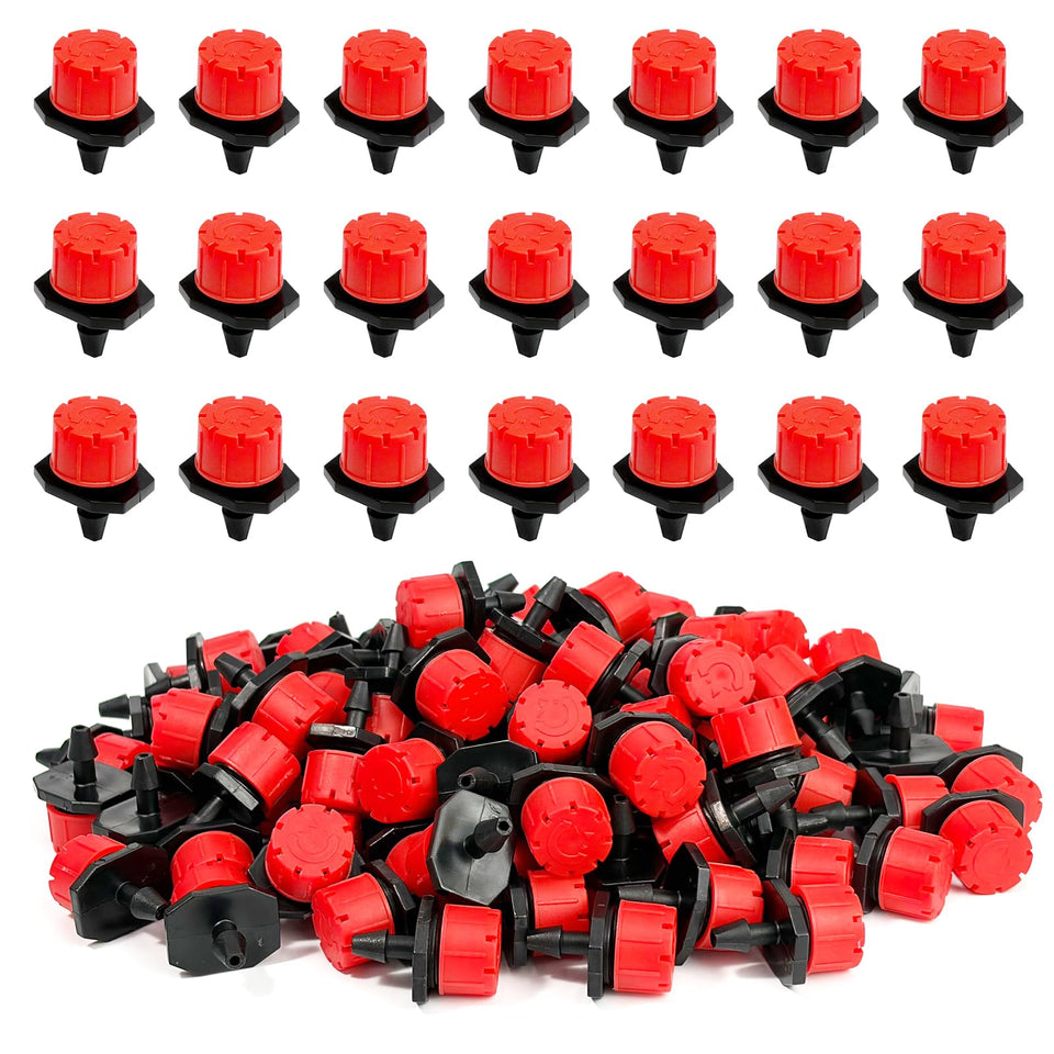 Xloey 100pcs drip emitters pack for easy garden irrigation