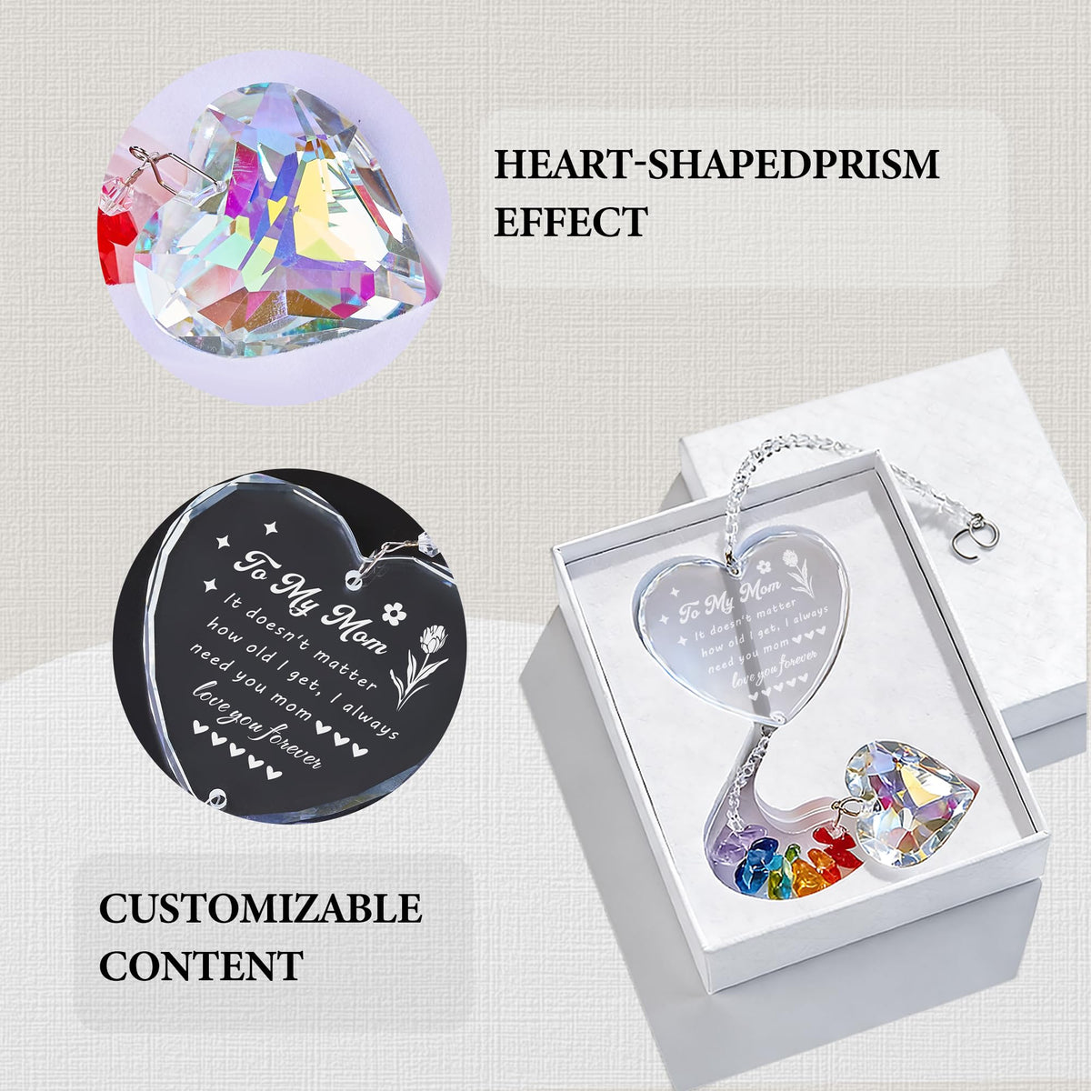 XLSJGYP gift ready packaging with cream box and blank card for personal messages.