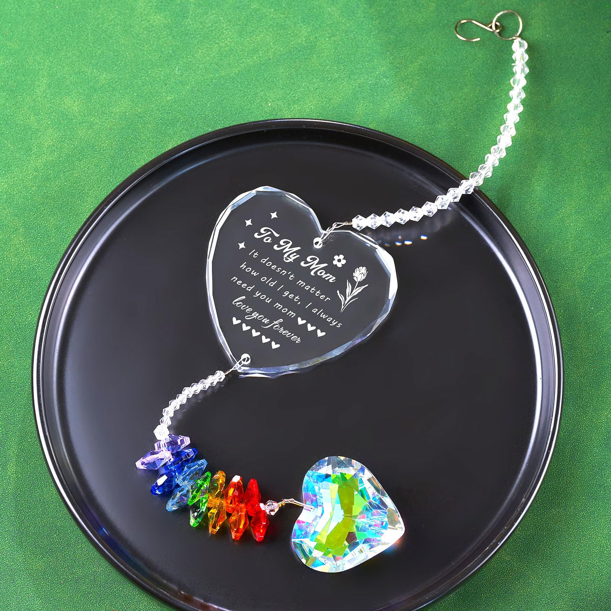 XLSJGYP 15.7 inch crystal suncatcher brightens any room with color and warmth.