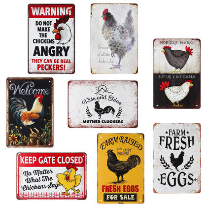 XLSXEXCL chicken coop signs collection 8x12 for durable outdoor decor and organization