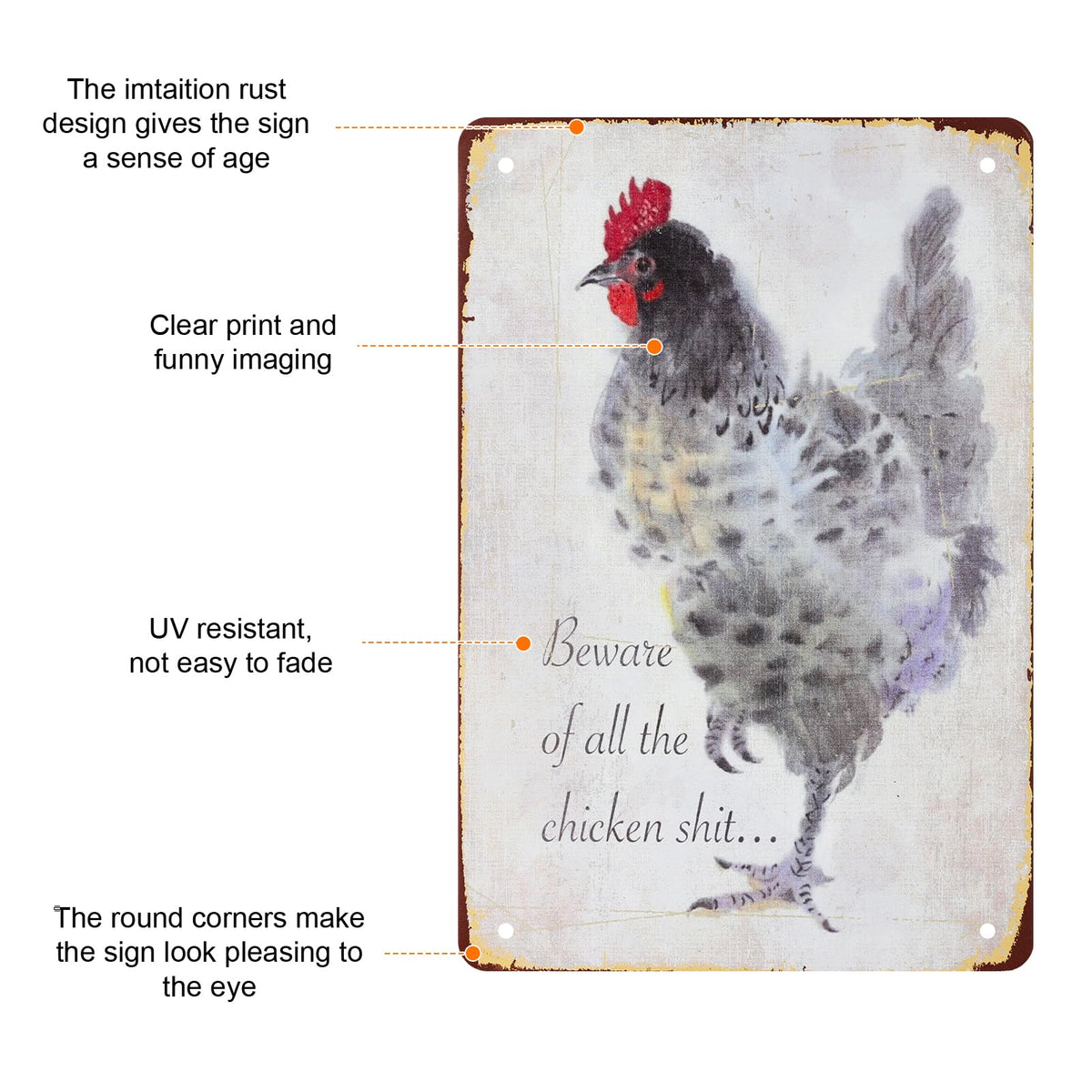 XLSXEXCL funny farm signs for chicken coop walls to brighten outdoor spaces