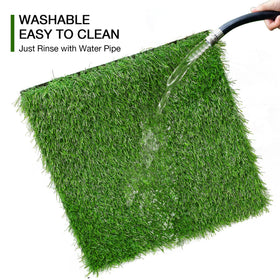 XLX TURF easy-clean mat with built-in drainage dries quickly after use.