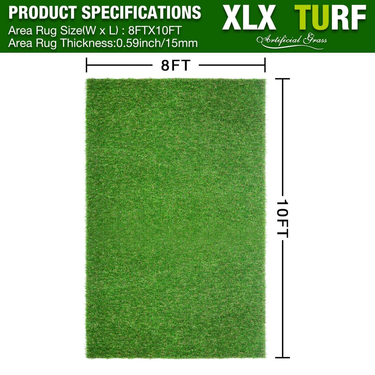 XLX TURF indoor-outdoor grass rug on balcony, versatile and easy-care