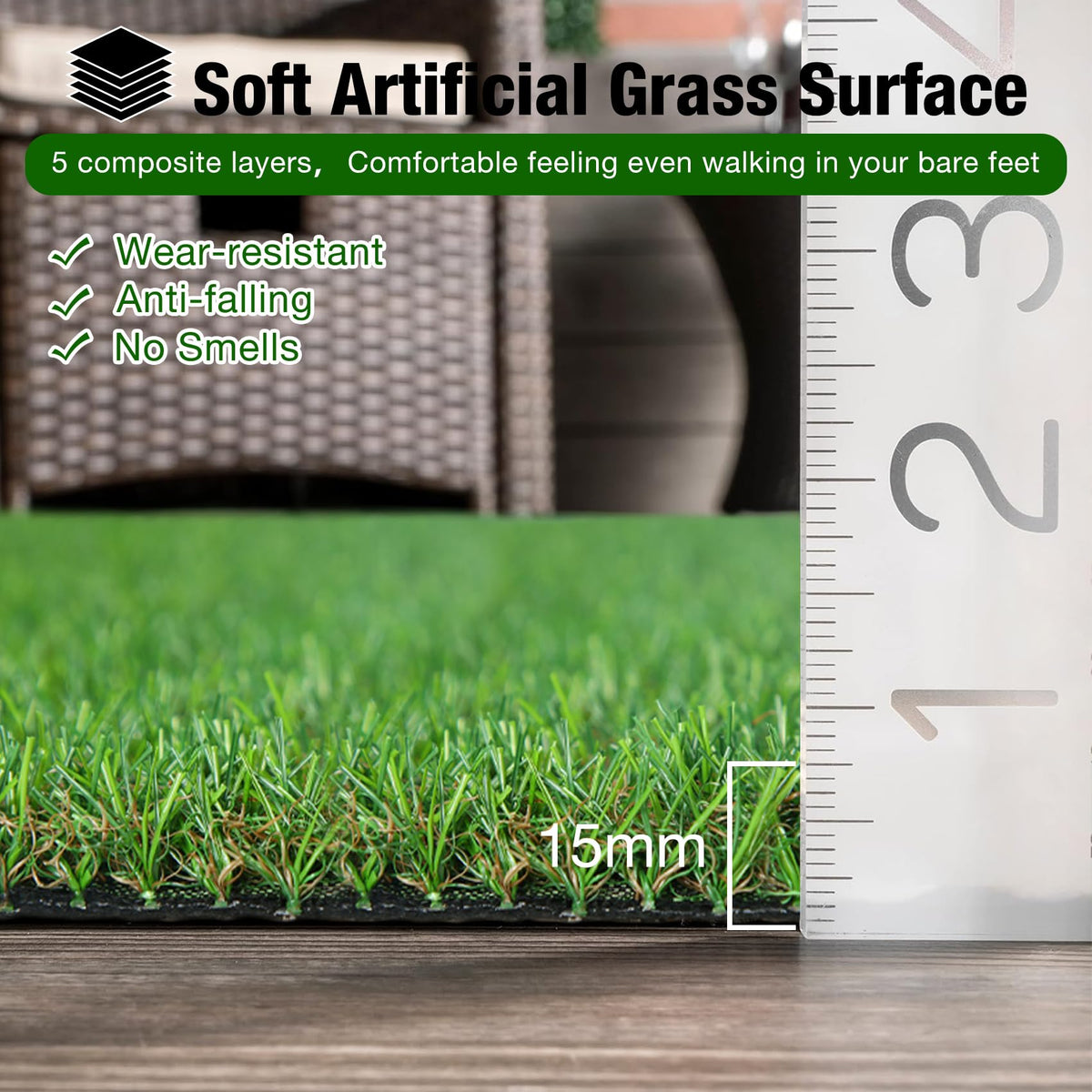 XLX TURF dog kennel grass mat offers soft pet surface