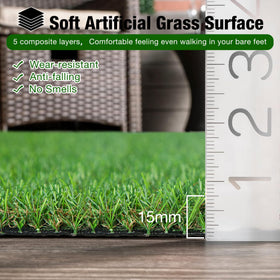 XLX TURF dog kennel grass mat offers soft pet surface