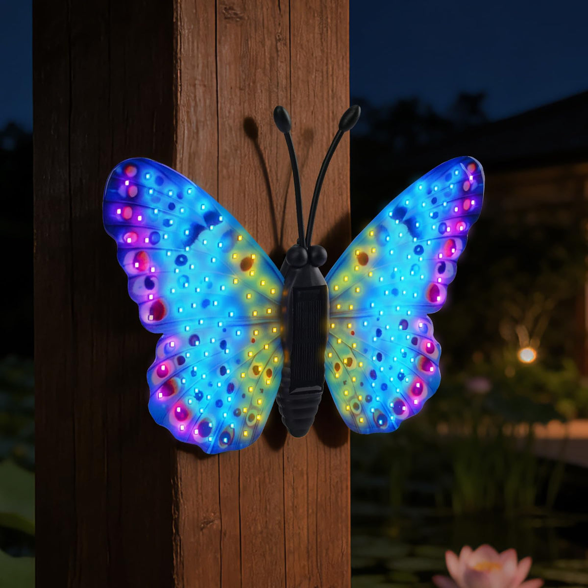 XMHBCSM night-activation decor automatically lights after dark for easy ambience.