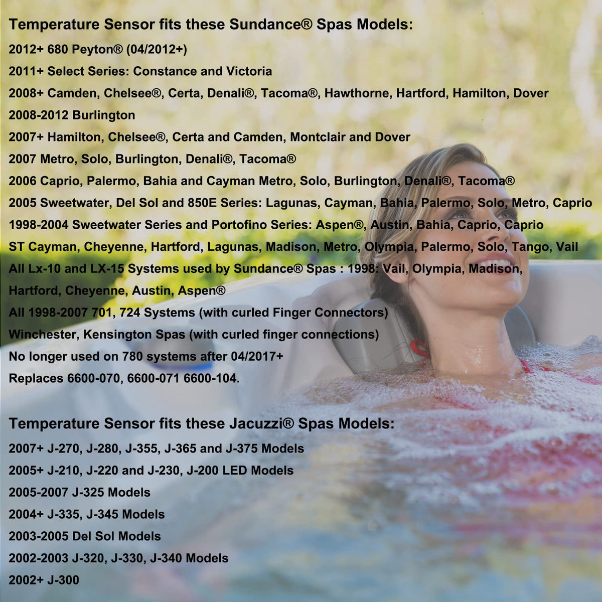 Hot tub in use with XMK temperature sensor installed