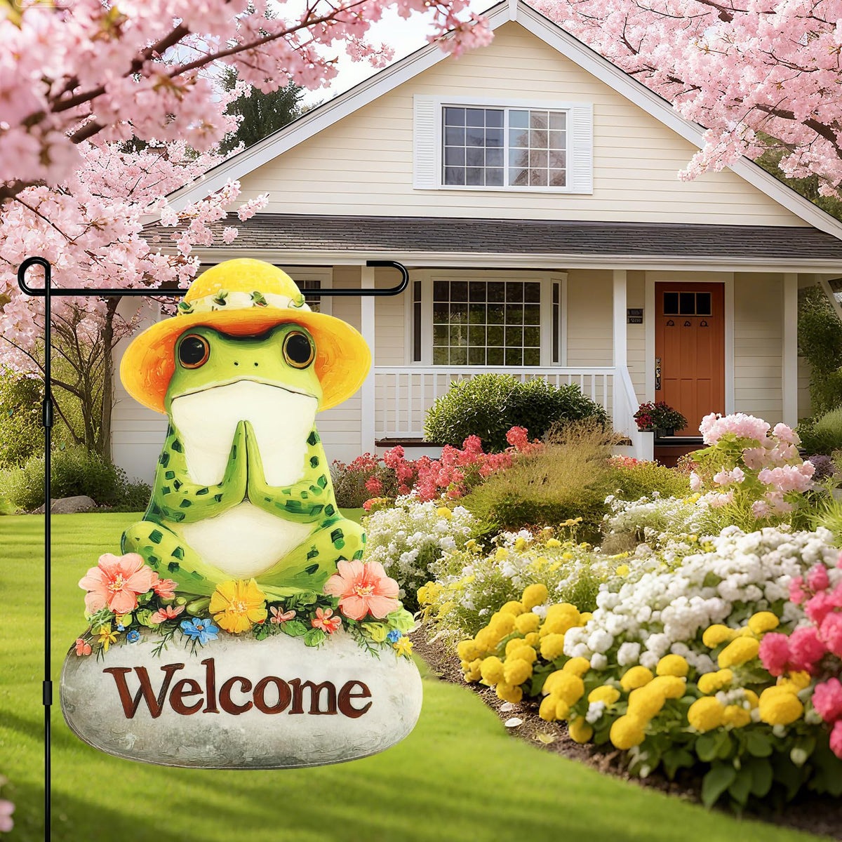 Xmoyaas outdoor flag for porch or garden displays