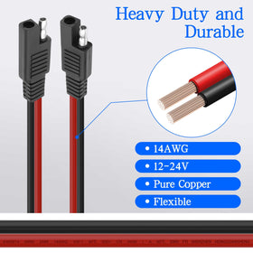 XMSJSIY 2-pin SAE connector shows stable current connection for devices