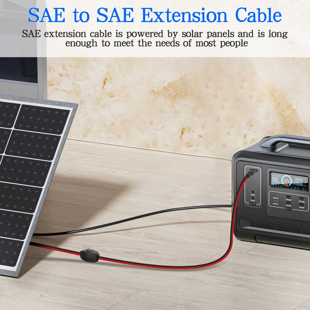 Extended 2.5M length offers flexible placement for panels