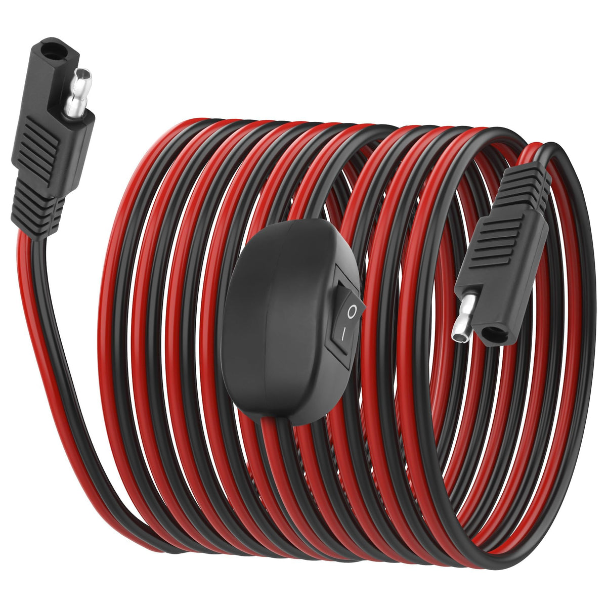 XMSJSIY SAE extension cable with on/off switch enables quick solar charge