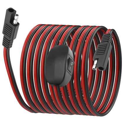 XMSJSIY SAE extension cable with on/off switch enables quick solar charge