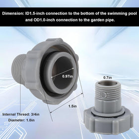 XMSTOY 1.5in ID connector for easy garden hose attachment
