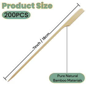 XMZY knot-free bamboo skewers ideal for even cooking and tidy presentation.