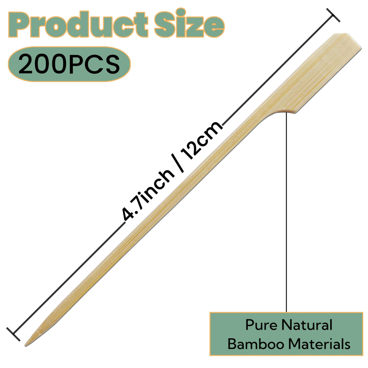XMZY knot-free bamboo skewers for smooth surface and neat fruit kabobs