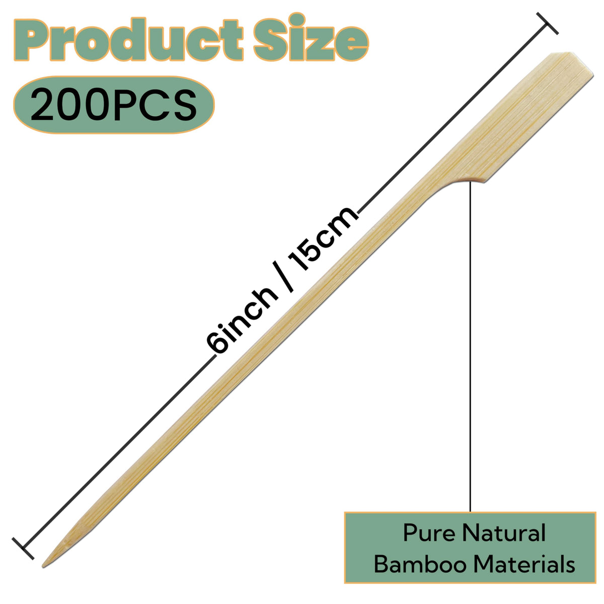 XMZY knot-free bamboo skewers offer a smooth surface for even cooking