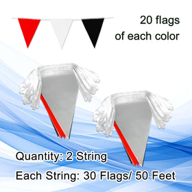 XMZY pennants sized 7in by 11in for clear visibility
