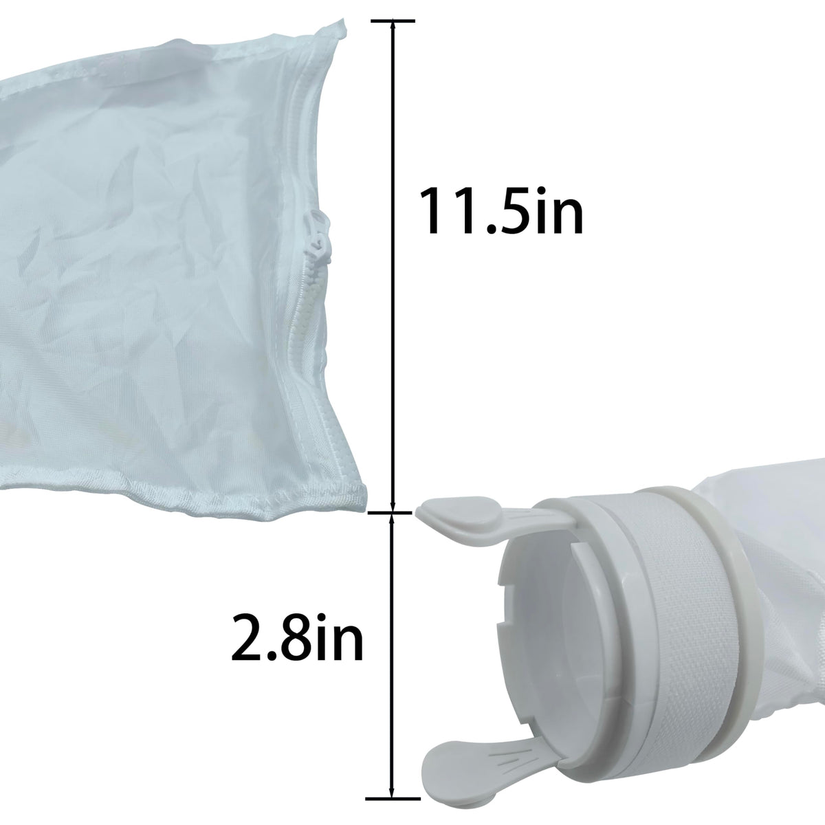 XNDCNY bag with hook and loop fasteners secures the cleaner attachment.