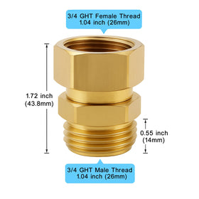 XNTONG brass hose swivel connector for durable, corrosion-resistant use