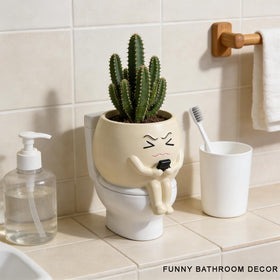 Xoevlix bathroom decor planter keeps plants neatly displayed and accessible.