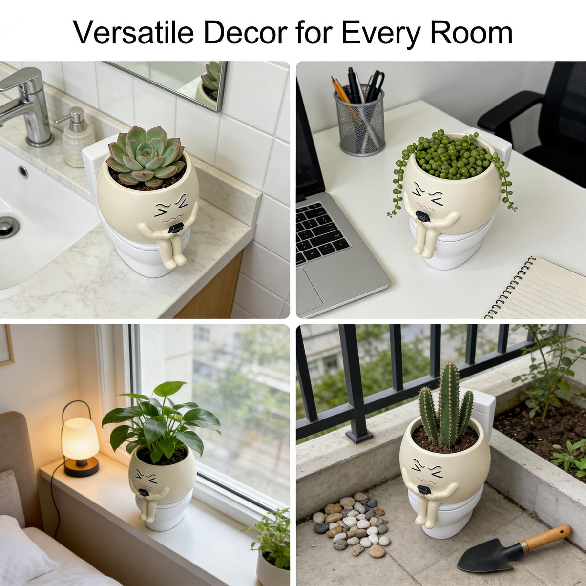 Xoevlix office desk plant pot fits small spaces and greenery.