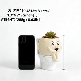 Xoevlix succulent pot in a bathroom corner brightens shelves.